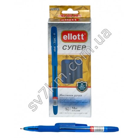 Ручка Супер ellott синяя (12 шт. в уп.)