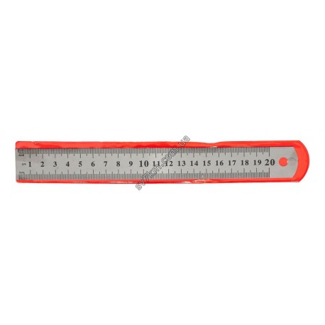Линейка металл 20 см (12 шт. в уп.)