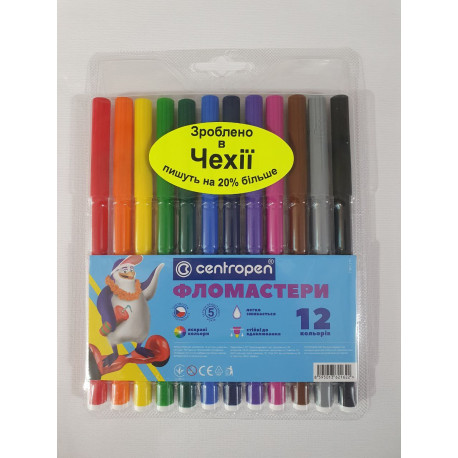 Чеські маркери Centropen (12 кольорів)