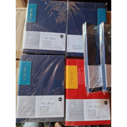 Блокнот A5 "Note Book" у тканинній обкладинці з кольоровою вставкою